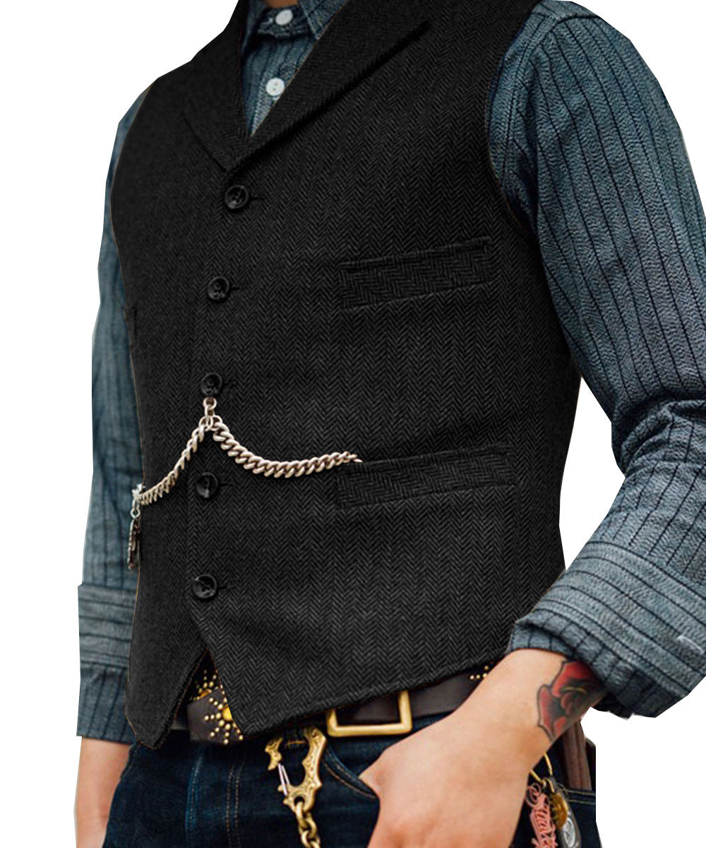 New Men's Groom Slim Casual Suit Vest