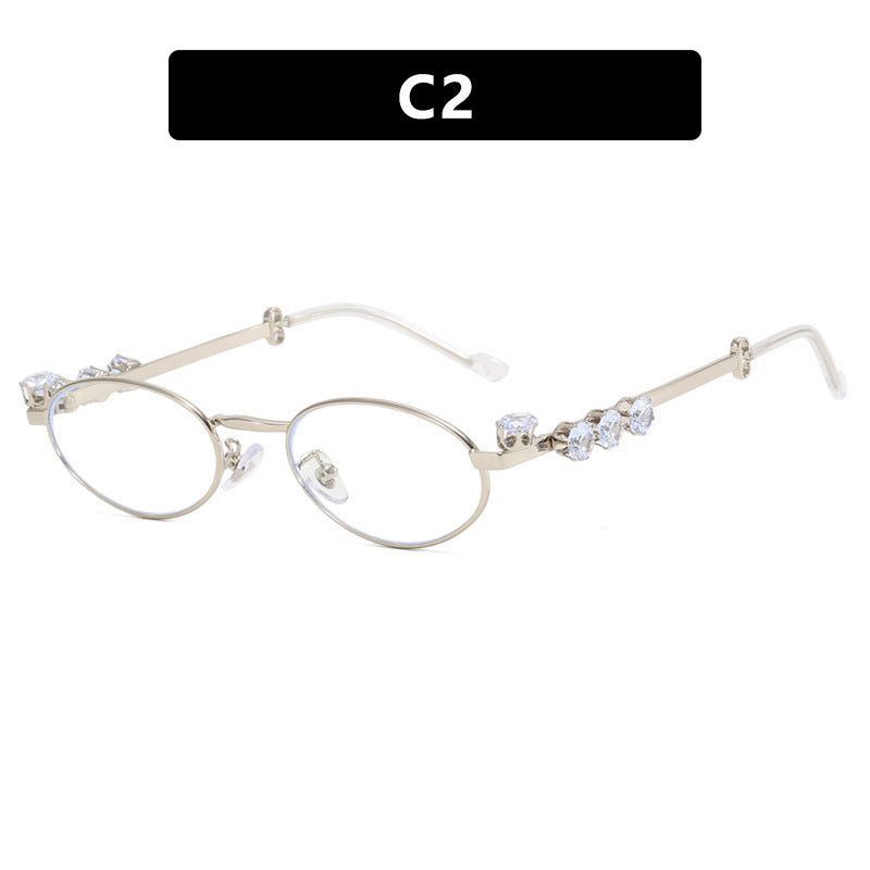Diamond Oval Metal Optical Frame