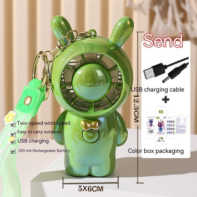 Student Summer Cartoon Fan Pendant Keychain