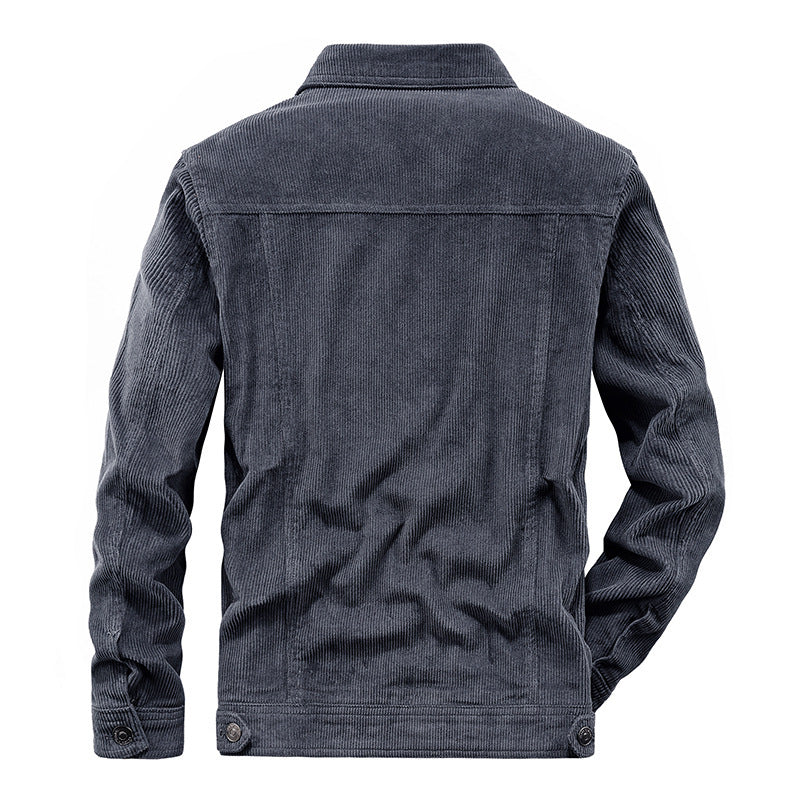 Jacket Men's Thin Corduroy Jacket Men's Retro Workwear Jacket