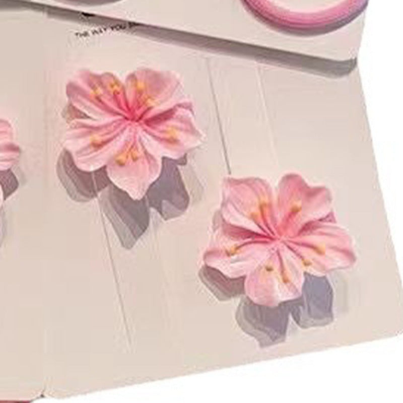 Cherry Blossom Cute Side Cropped Hair Clip Hair Rope