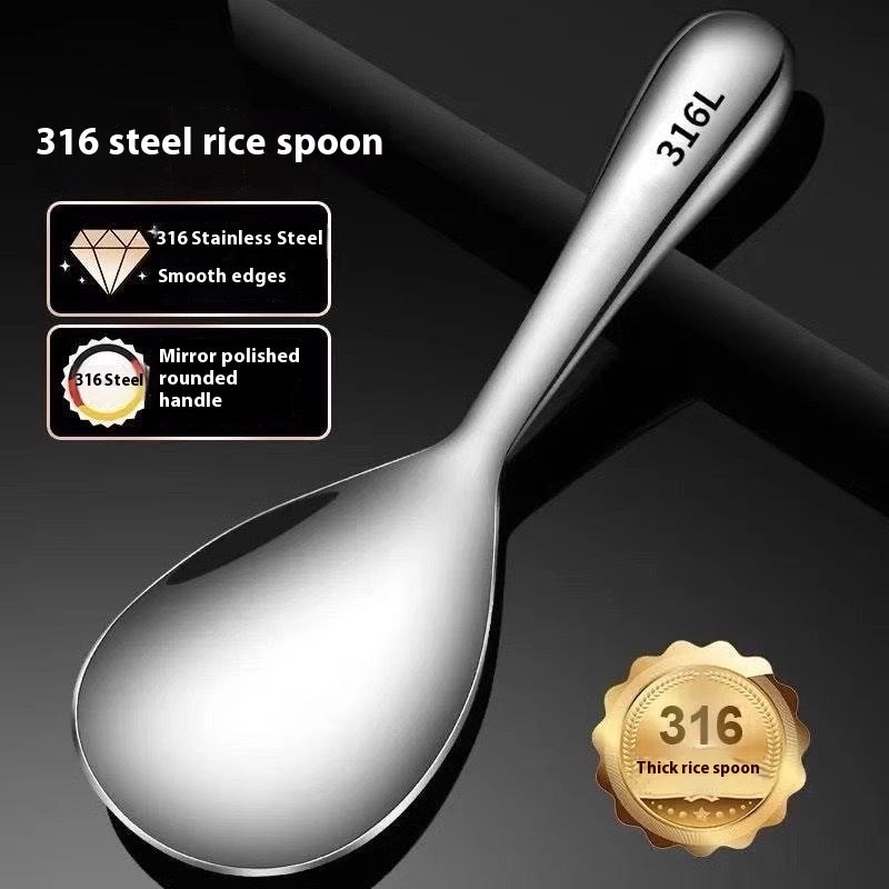 Stainless Steel Meal Spoon Long Handle Large Household