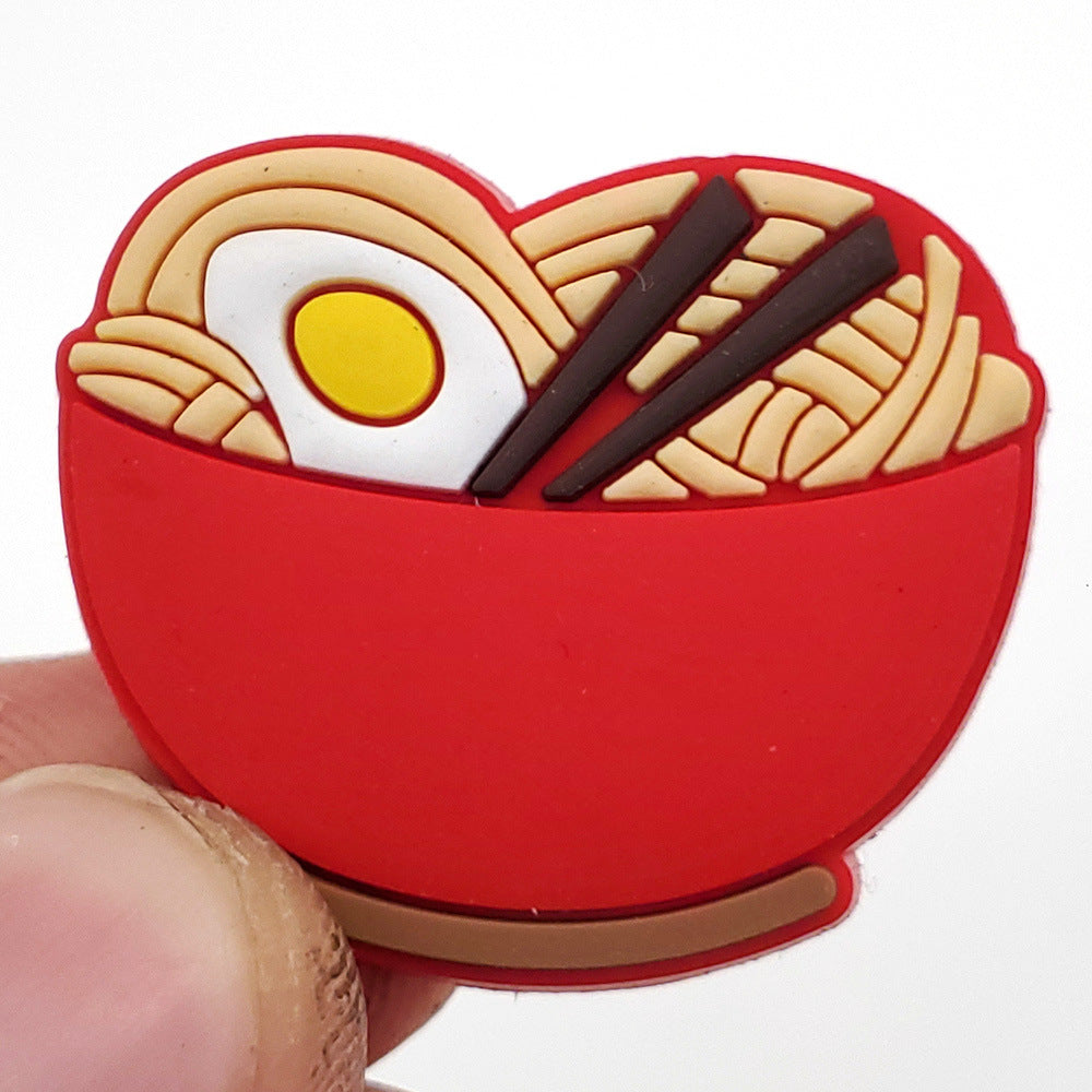 Cartoon Food Hole Shoes Shoe Ornament Shoe Buckle PVC Eva Sandals Decorative Accessories