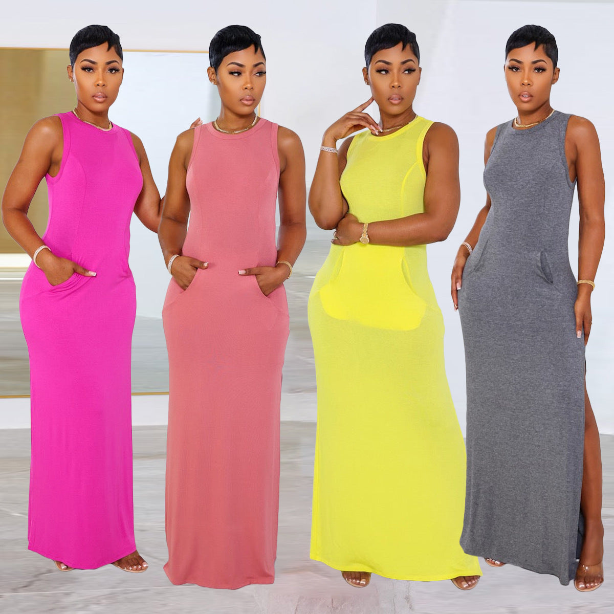 Women's SpringSummer Extra Thick Cotton Dress