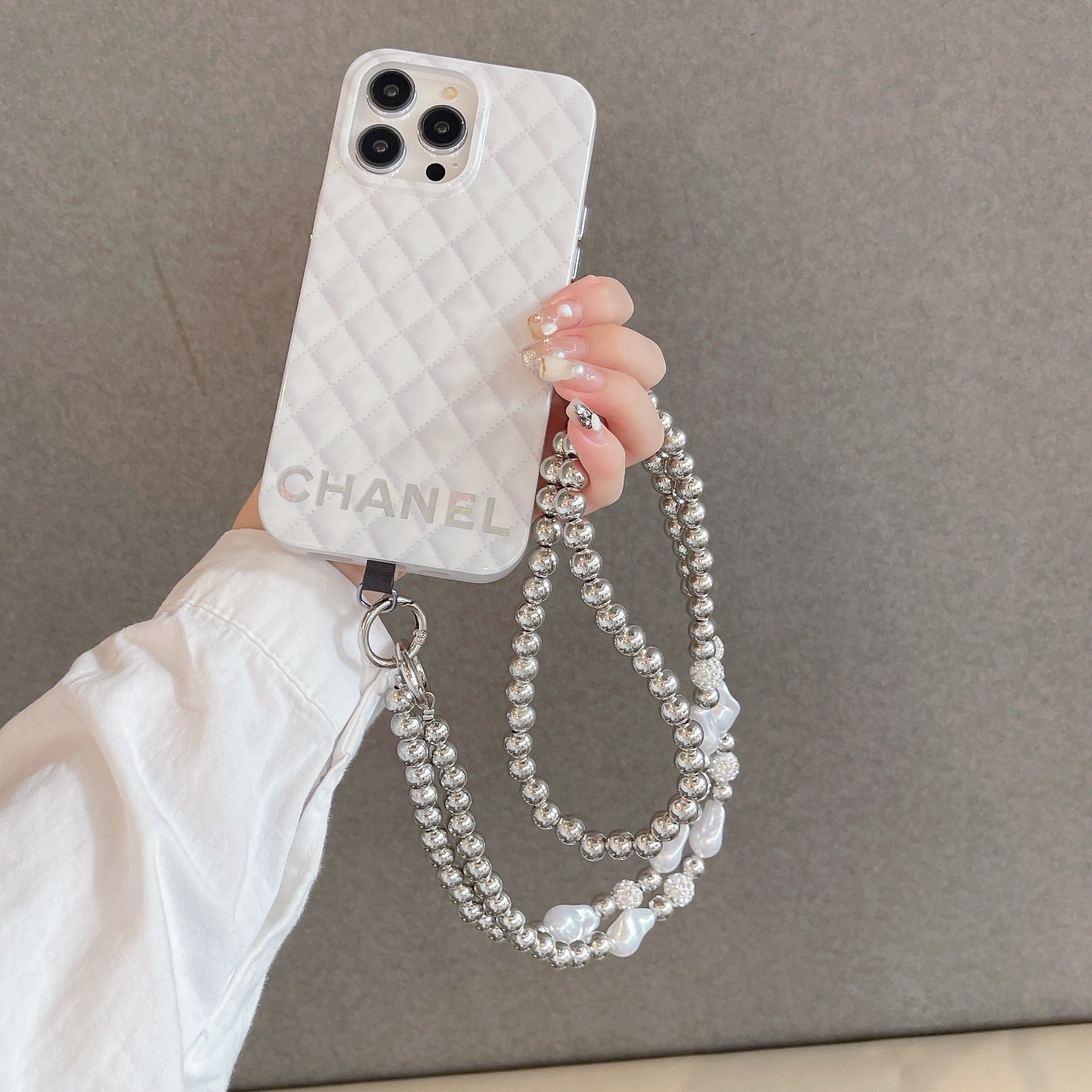Elegant Pearl Diy Phone Case Crossbody Chain