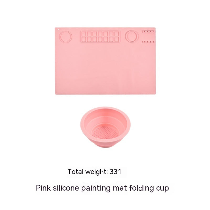 Large Rectangular Dining Table Protective Pad With Cup Painting Mat Silicone Mold
