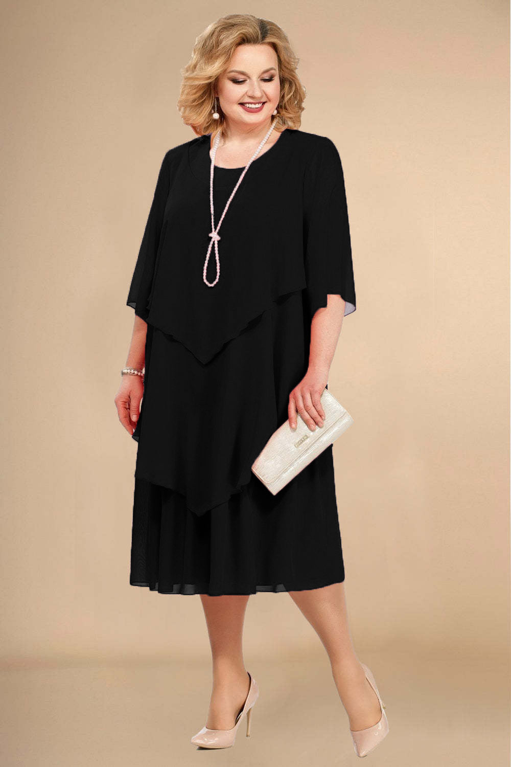 Chiffon Plus Size Mom Beach Dress