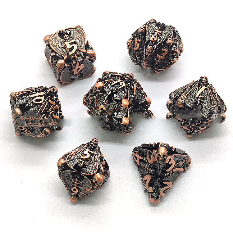 New Metal Cutout Jihad Angel Dice DND 7 Piece Set