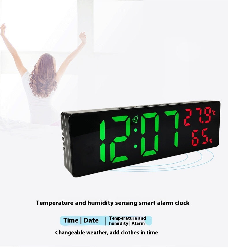 LED Multi-function Mirror Large Screen Electronic Alarm Clock