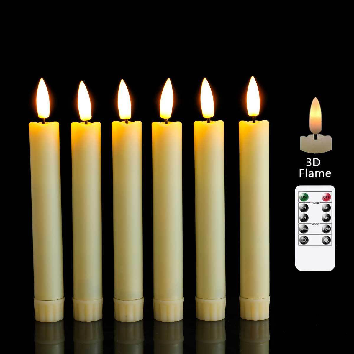 255cm10 Inch Bullet 10 Key Remote Control Wave Mouth Electronic Candle Plastic Birthday Christmas Eve