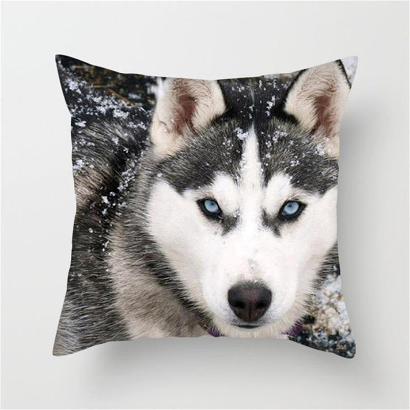 Home Decoration Without Pillow Core 3D Fluorescent Wolf Polyester Pillowcase