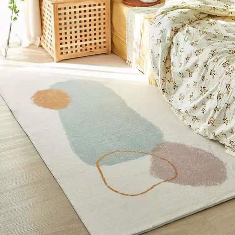 Rectangular Rug In Front Of Bed In Home Room