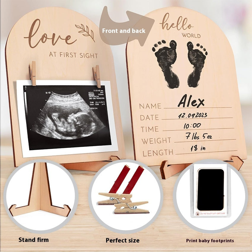 Cross-border In Stock Ultrasonic Photo Frame Wooden Craftwork Ornaments