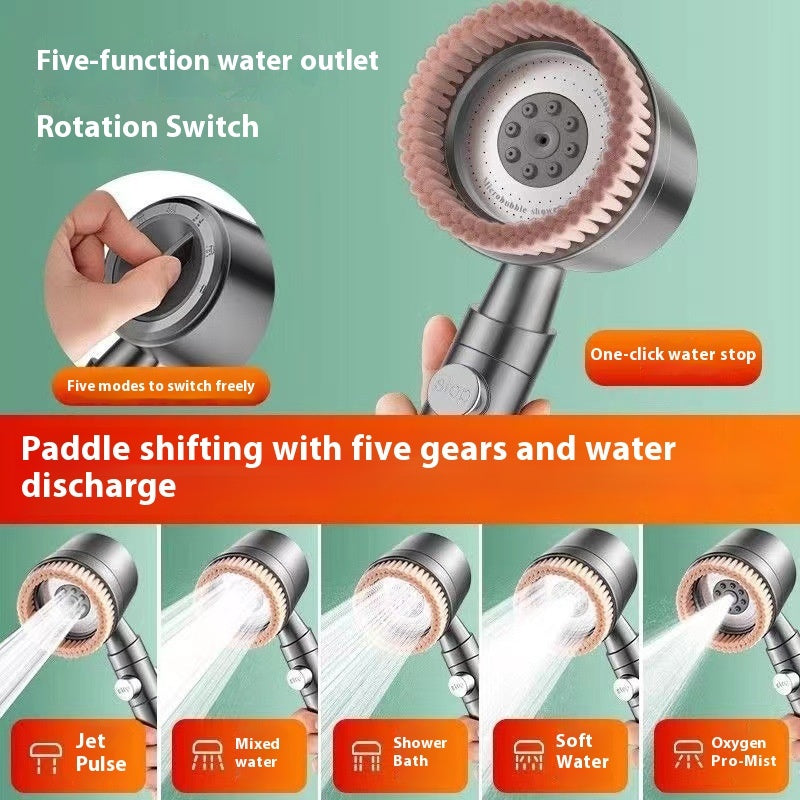 Spray Shower Brush Nozzle Supercharged Shower Suit