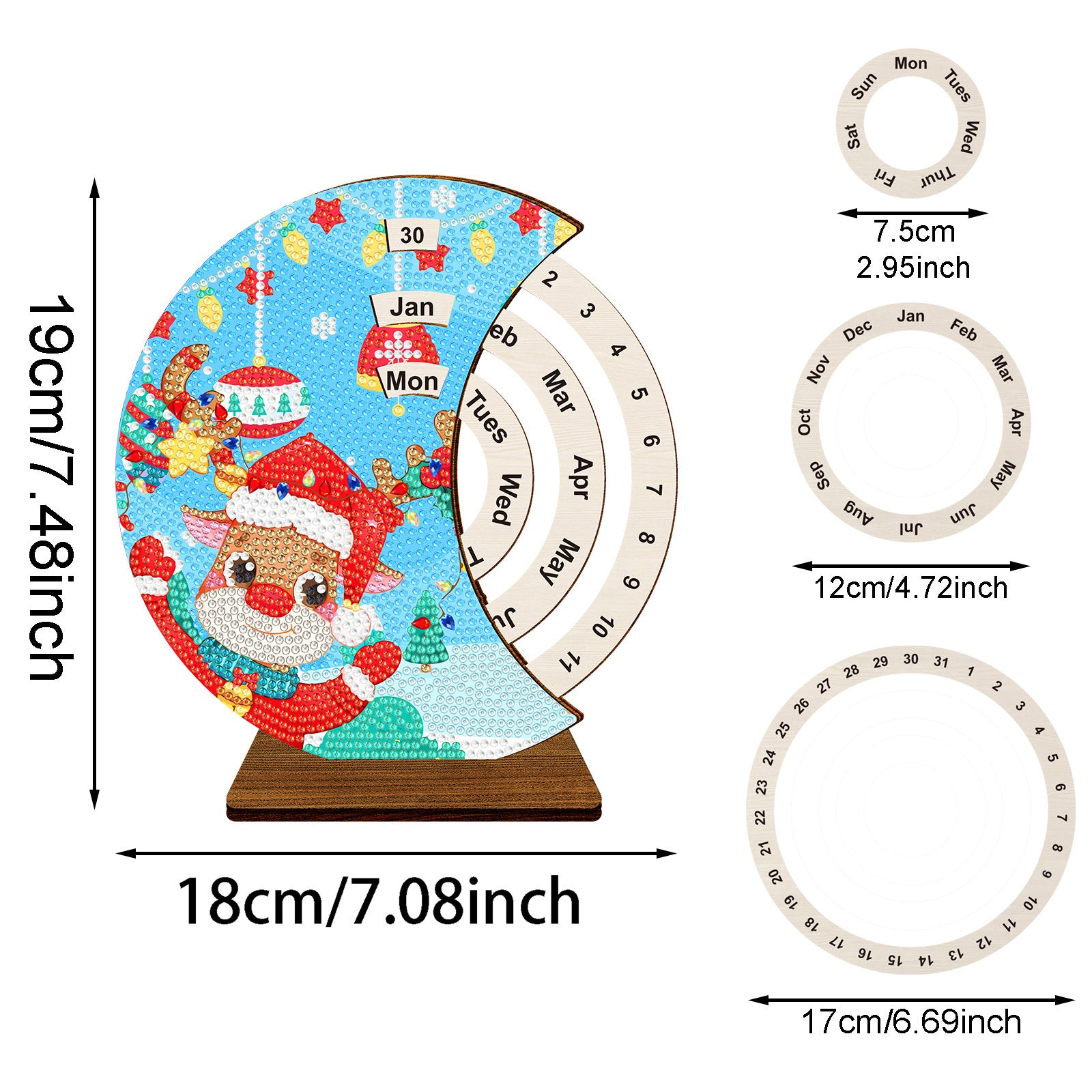 Desktop Decoration Diamond Painting Calendar Good Luck Comes Hallway