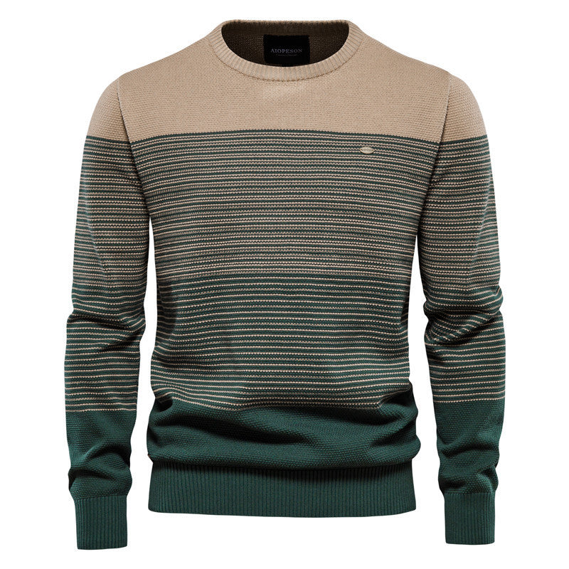 New Contrasting Color Men's Sweater