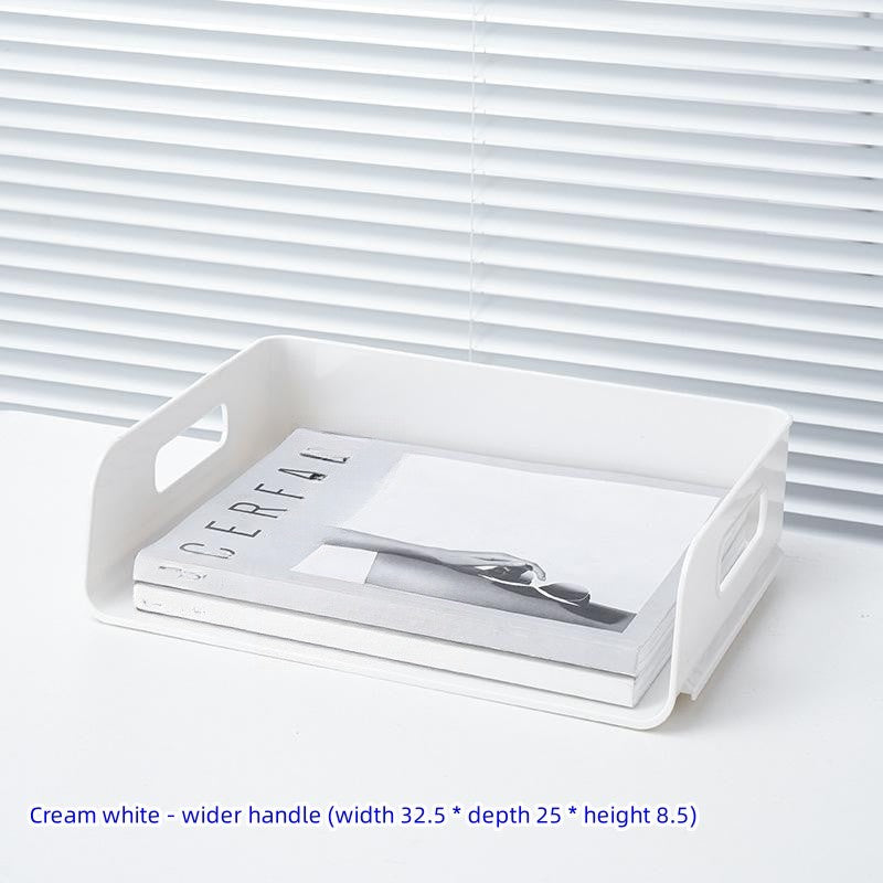 Student Desktop Stackable File Magazine Storage Box Office Transparent Material Organizing Stationery Book Shelf