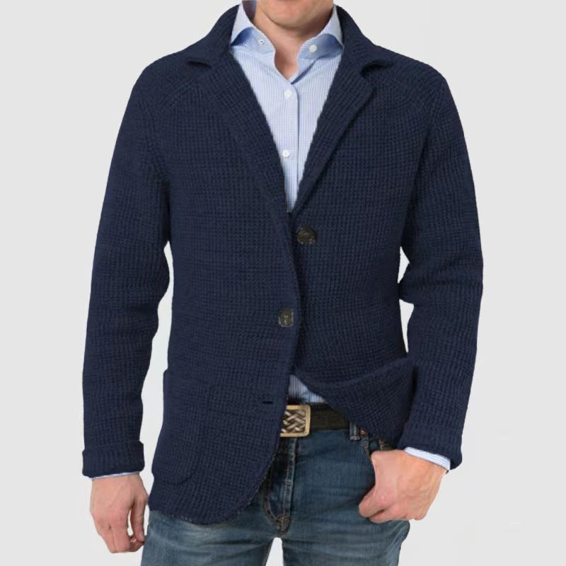 Stand Collar Cardigan Suit Casual Knitted Jacket