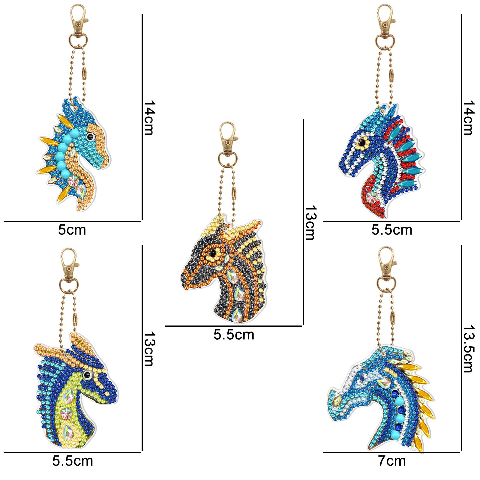 Diamond Painting Keychain Creative Children Cartoon Decorative Pendant