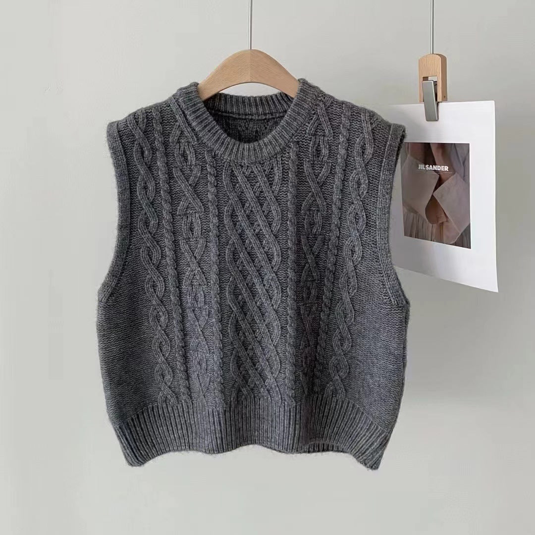 Women's Heavy Industry Retro Knitted Vest