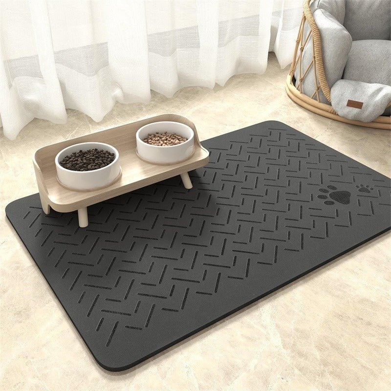 Pet Diatom Ooze Floor Mat Dogs And Cats Eating Mat Spill-proof Waterproof Quick-drying Placemat