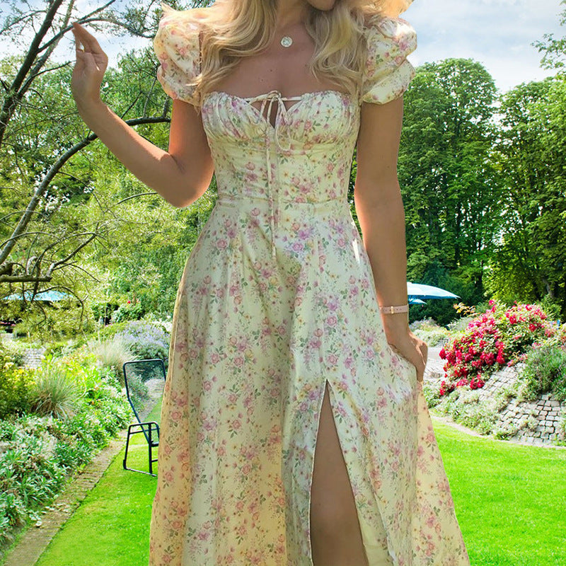 Fashion Floral Slim-fitting Sling Dress Women