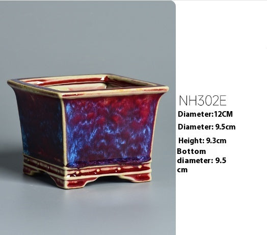 Household Green Plant Creative Jun Kiln Ceramic Flower Pot