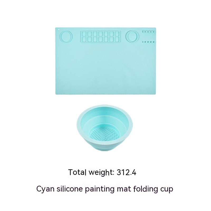 Large Rectangular Dining Table Protective Pad With Cup Painting Mat Silicone Mold