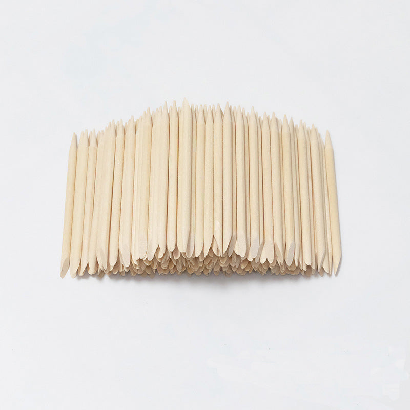 Double-headed Non-piercing Cleaning Wooden Stick Manicure Implement