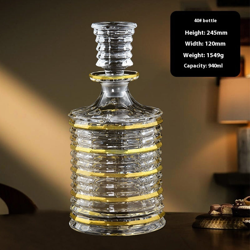 Hand-painted Gold Glass Wine Bottle Internet Celebrity Home High-end Wine