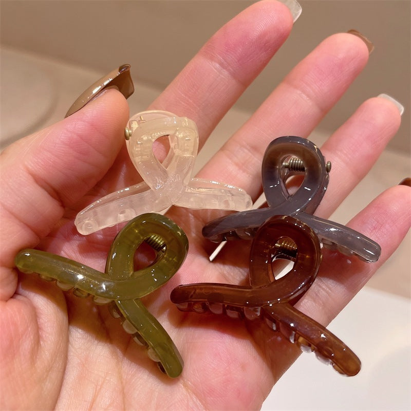 All-match Bangs Side Small Claw Clip Girl Heart Jelly Color