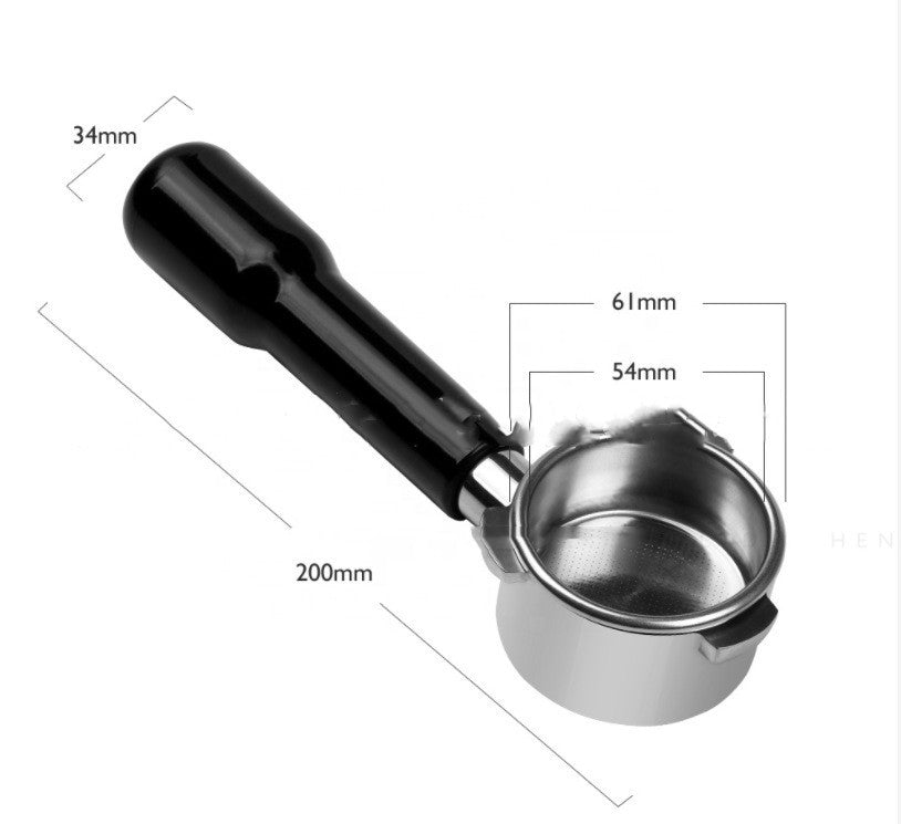 54mm Handle Walnut Coffee Handle Bottomless Stainless Steel