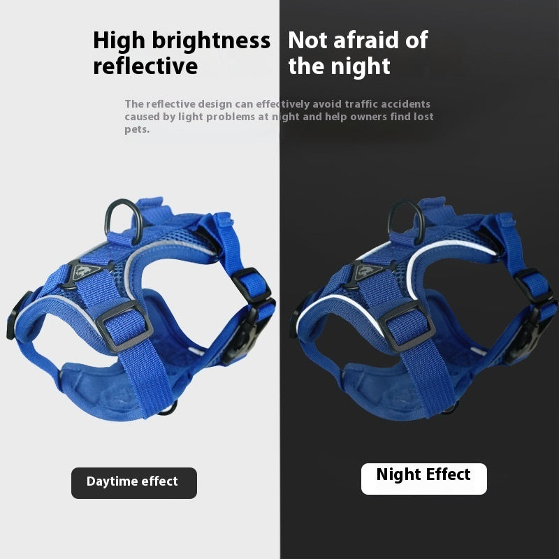 Dog Hand Holding Rope Pet Vest Chest Strap Mesh Breathable Cat Anti-lost Collar