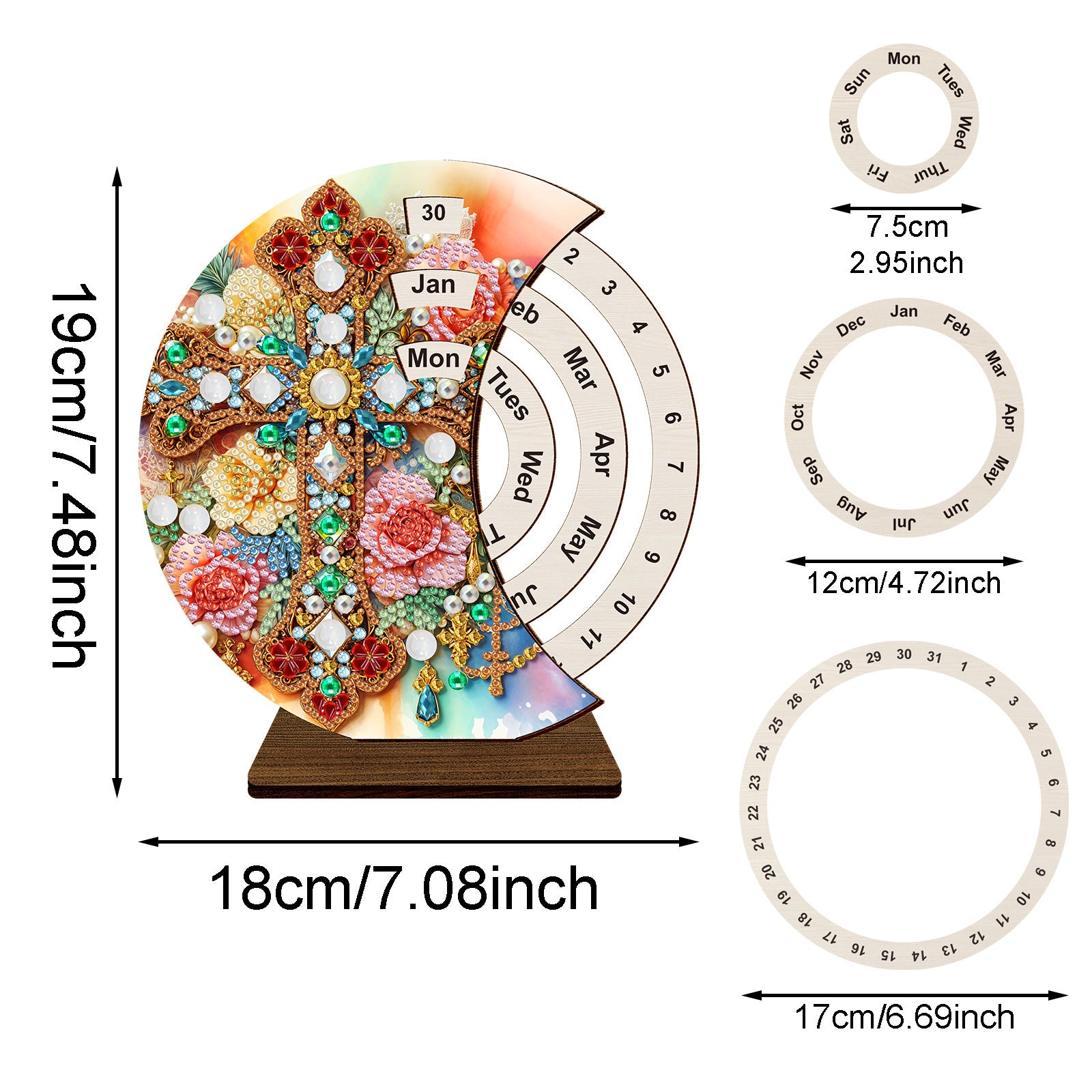 Desktop Decoration Diamond Painting Calendar Good Luck Comes Hallway