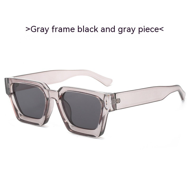 Minimalist And Versatile European And American Thick Frame Sunglasses