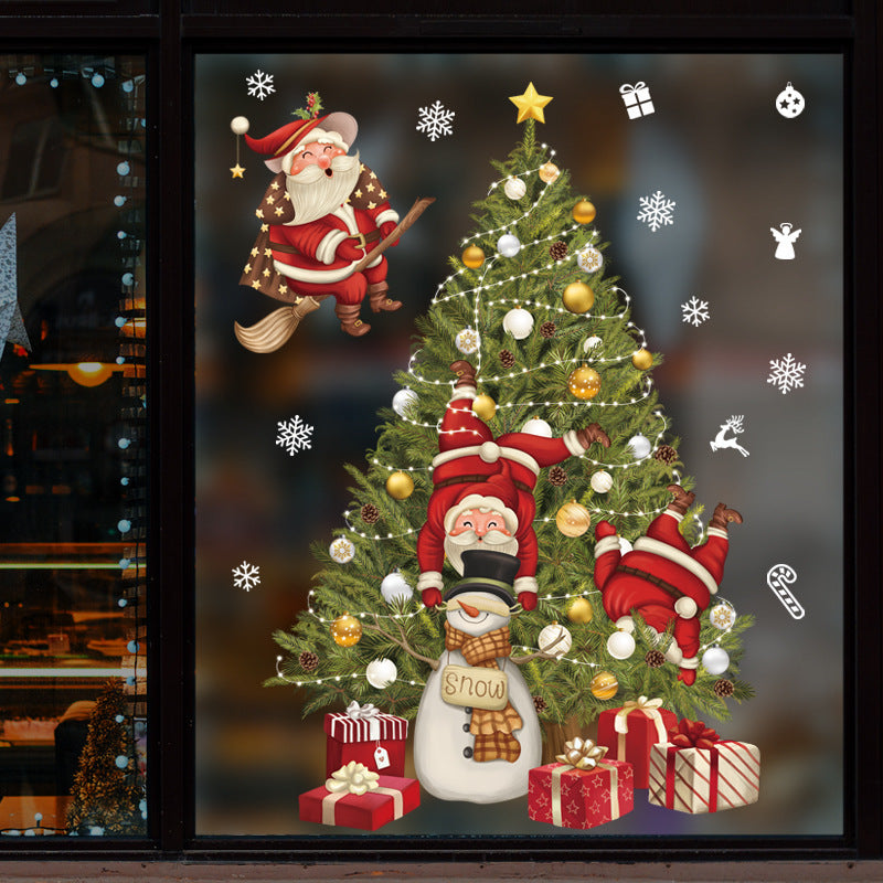 Creative Home Christmas Tree Glass Decorative Stickers