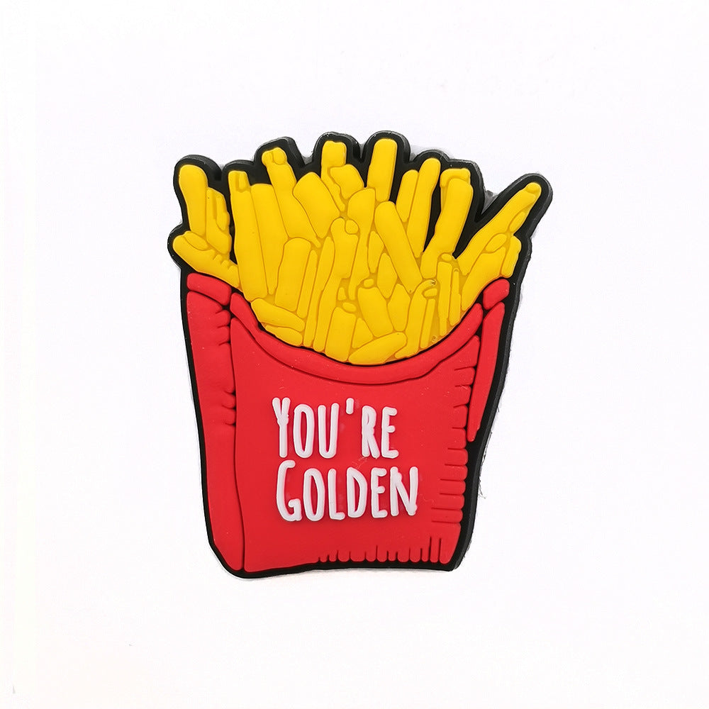 Cartoon Food Hole Shoes Shoe Ornament Shoe Buckle PVC Eva Sandals Decorative Accessories