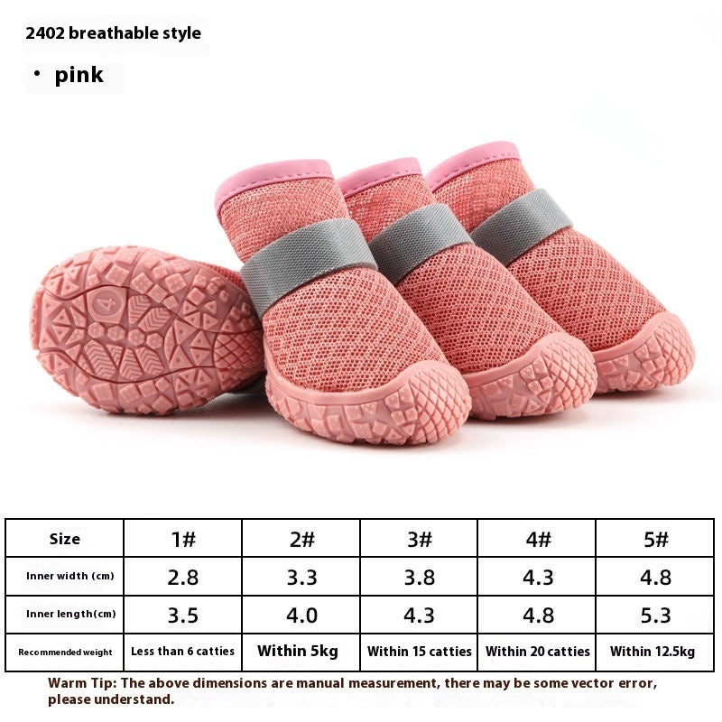 Waterproof, Non-slip, Wear-resistant Breathable Dog Shoes