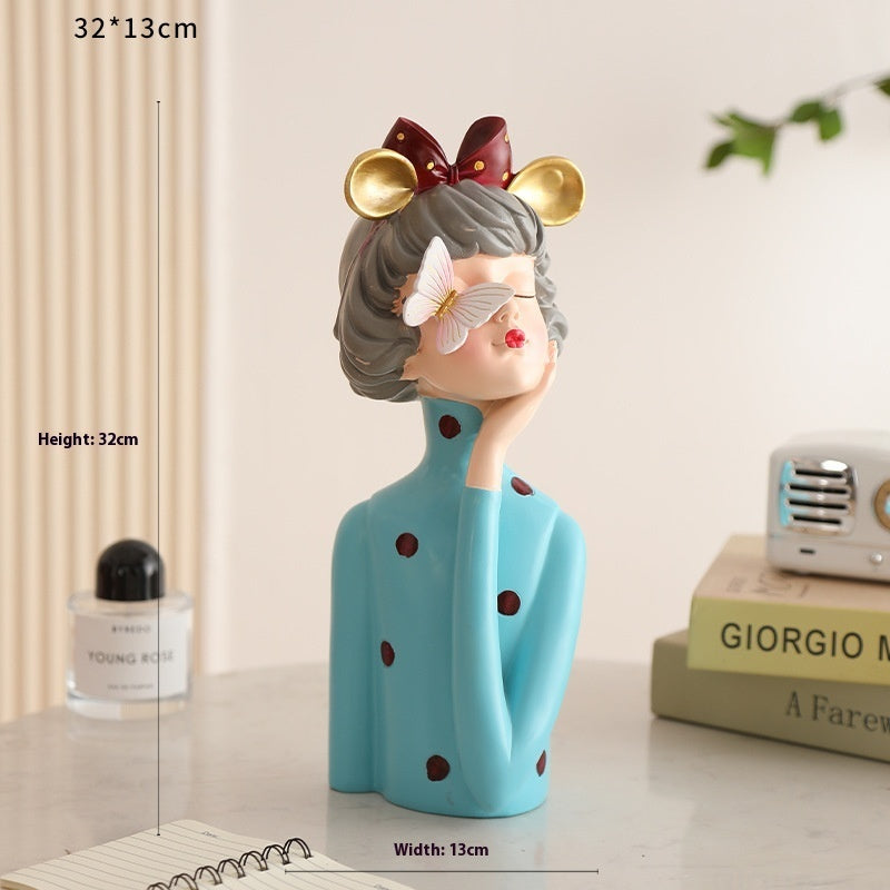 Cute Butterfly Girl Creative Home Bedroom Desktop Decoration