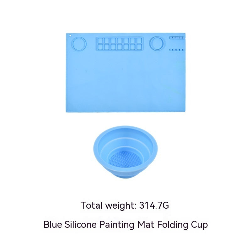 Large Rectangular Dining Table Protective Pad With Cup Painting Mat Silicone Mold