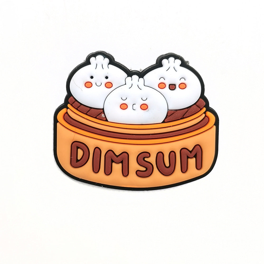 Cartoon Food Hole Shoes Shoe Ornament Shoe Buckle PVC Eva Sandals Decorative Accessories