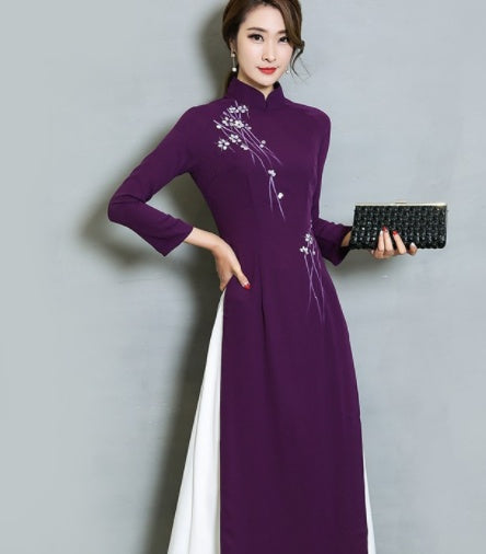 Modified Cheongsam Women's Long Dress