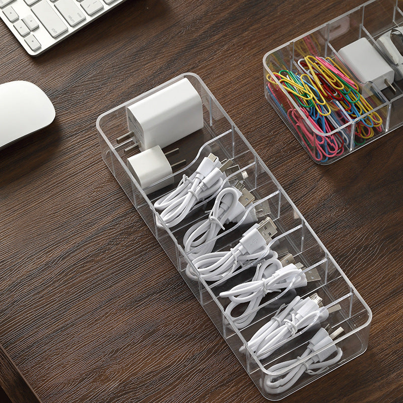 Dustproof Storage Cable Box Hub Organizing Desktop