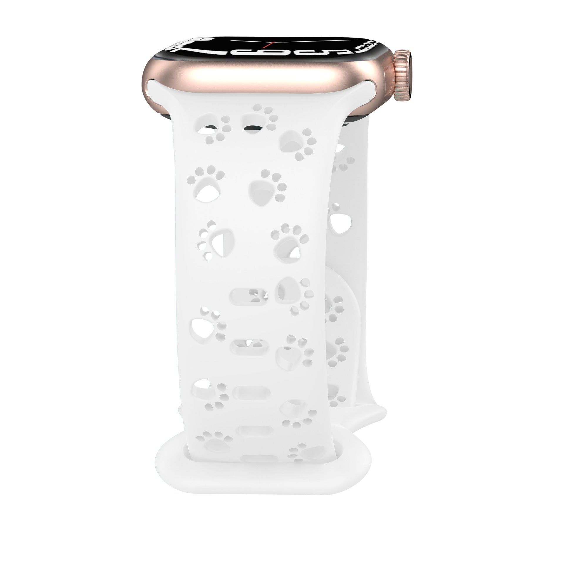 Cat's Paw Hollow Solid Color Silicone Strap