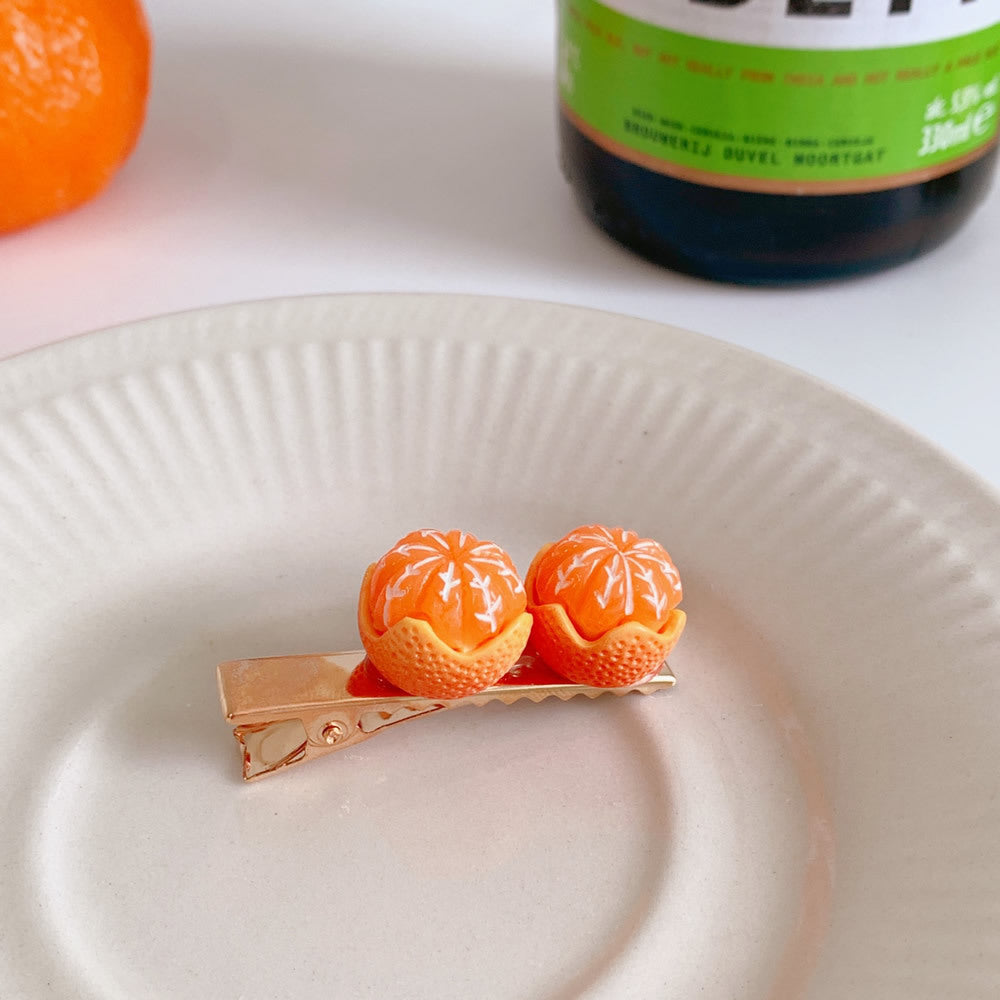 Fashion Creative Half Peeled Orange Hairpin