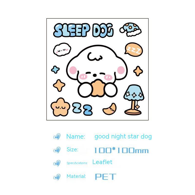 Cute Bear Clear Water Cup Stickers Children's Cartoon Korean Journal Material Mobile Phone Cup Decoration