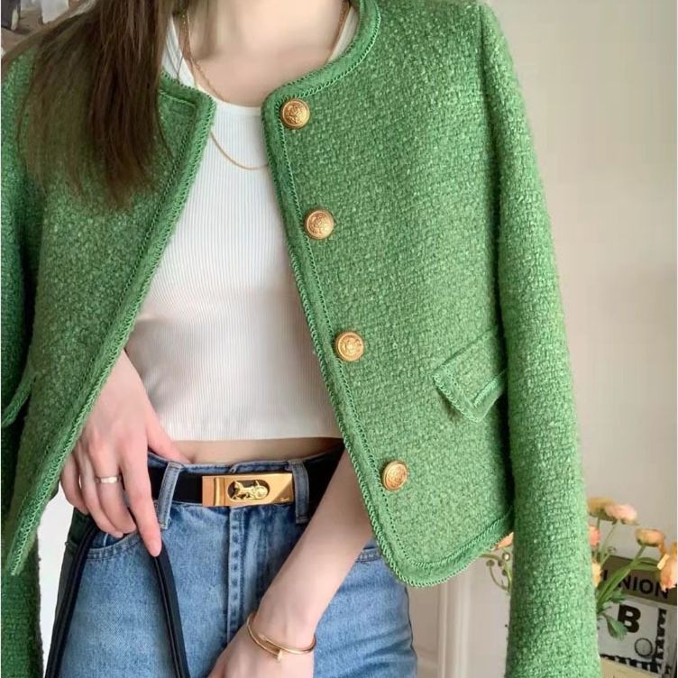 High-grade Green Classic Style French Jacket