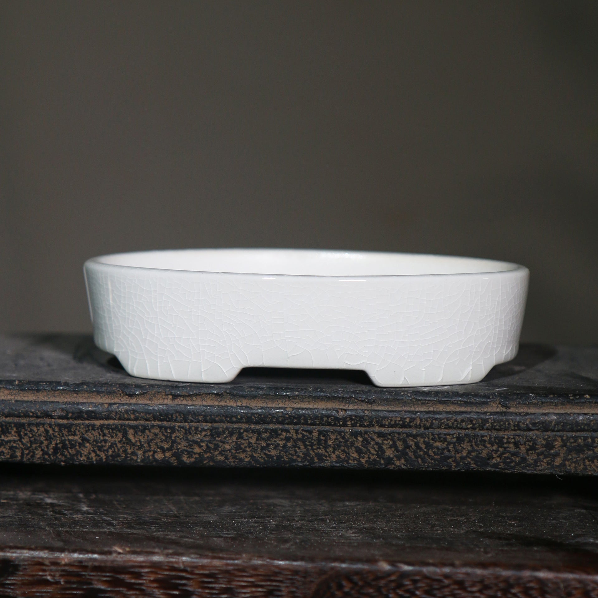 Desktop Oval Ceramic Purple Clay Flowerpot