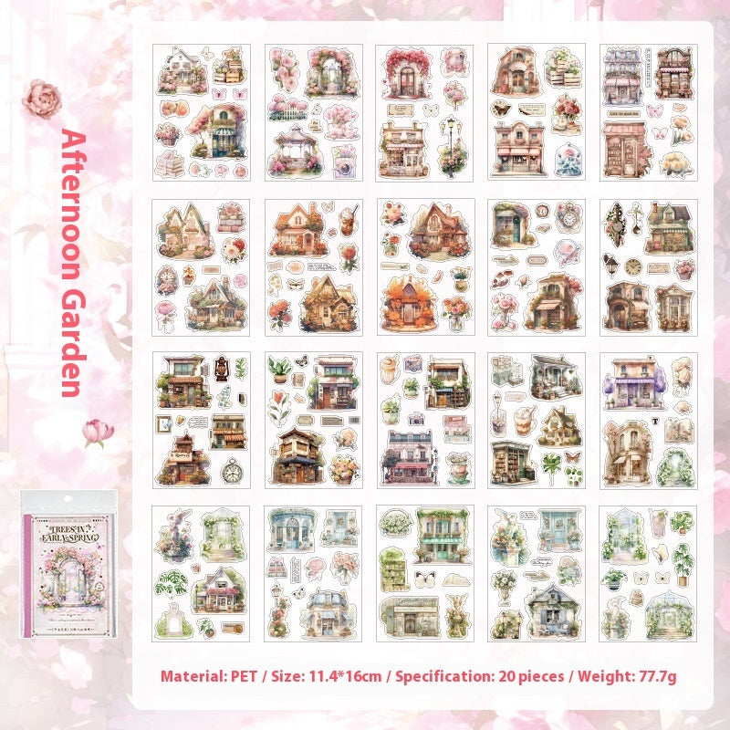 Yuxian Retro Material Pet Double Transparent Sticker Book
