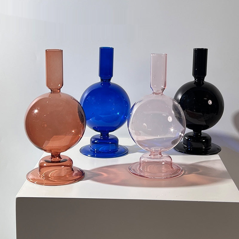 Modern Minimalist Creative Stained Glass Candlestick